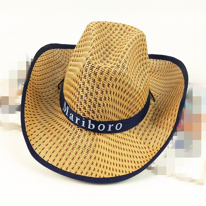 Unisex Wide Brim Straw Cowboy Hat | Outdoor Summer Travel Sunshade Beach Hat 14874000524 1775399150