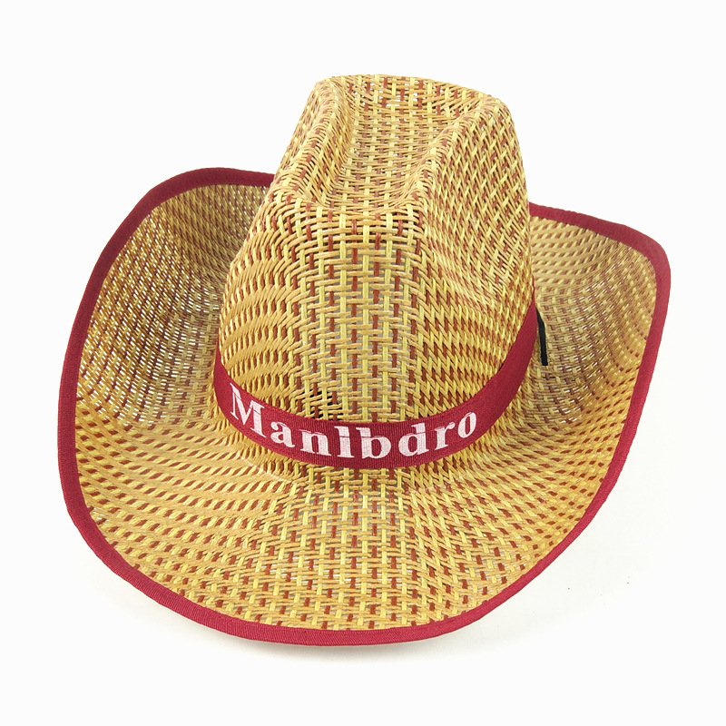 Unisex Wide Brim Straw Cowboy Hat | Outdoor Summer Travel Sunshade Beach Hat 14874009146 1775399150