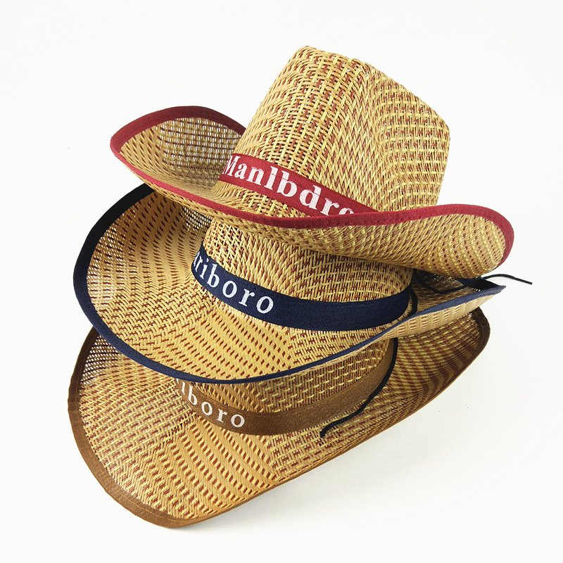 Unisex Wide Brim Straw Cowboy Hat | Outdoor Summer Travel Sunshade Beach Hat 14972321505 1775399150