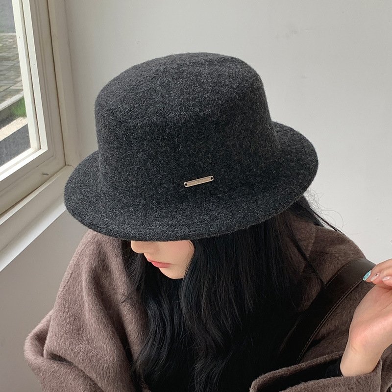 Women's Woolen Flat-Top Hepburn Hat | French Socialite High-End Evening Dress Cap O1CN01g39gnnxaP2L1chua 2213216845805 0 Cib