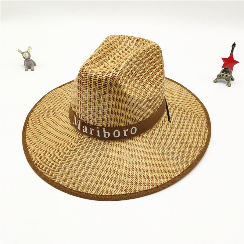 Unisex Wide Brim Straw Cowboy Hat | Outdoor Summer Travel Sunshade Beach Hat O1CN01jJWXkh2ABAZeF46Fd 3447598164 0 Cib