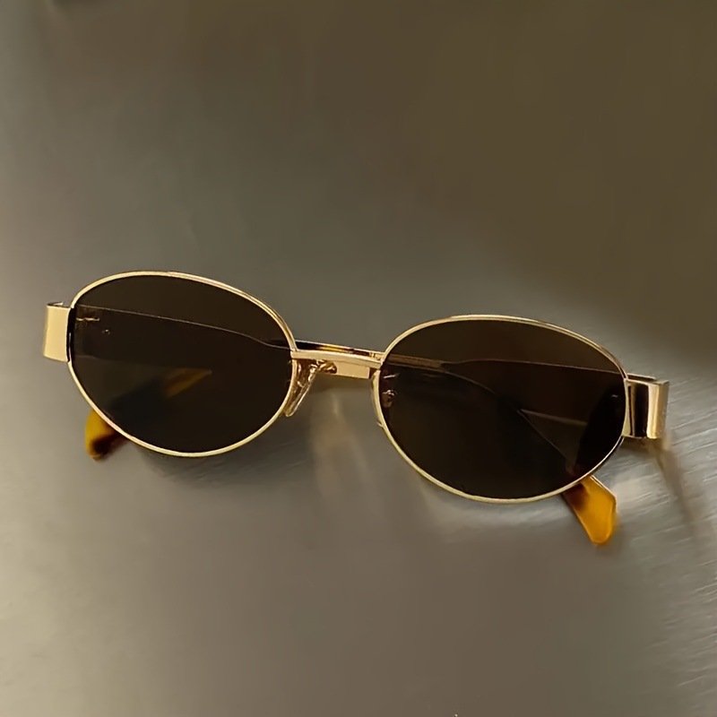 2026 Hong Kong Style Retro Oval Metal Sunglasses | High-End Small Frame Old Money Aesthetic Sun Glasses O1CN01jP0NZH28sYq5729UW 2219006967988 0 Cib